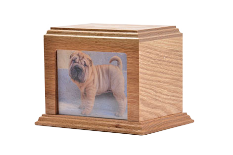 Elegant Photo Urn - Oak Image