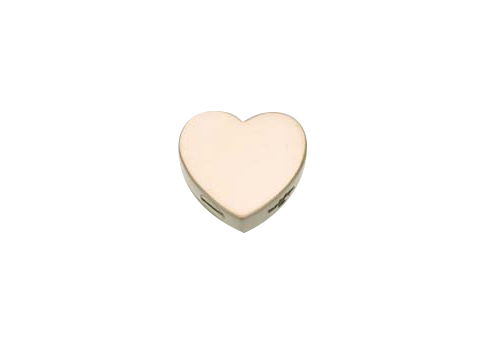 Slide Heart Pendant- Double Chamber- Gold Vermeil Image